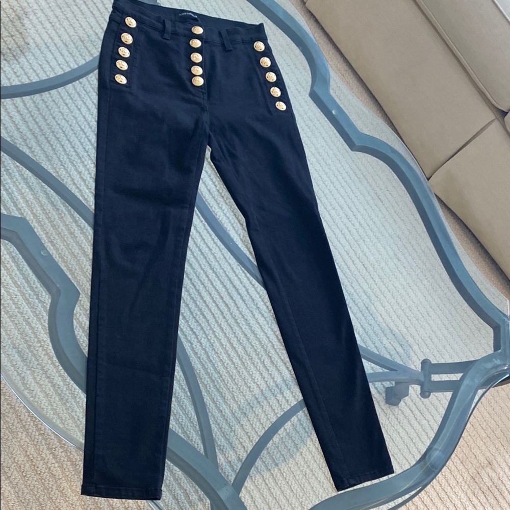 Flavio Castellani skinny pant with gold buttons